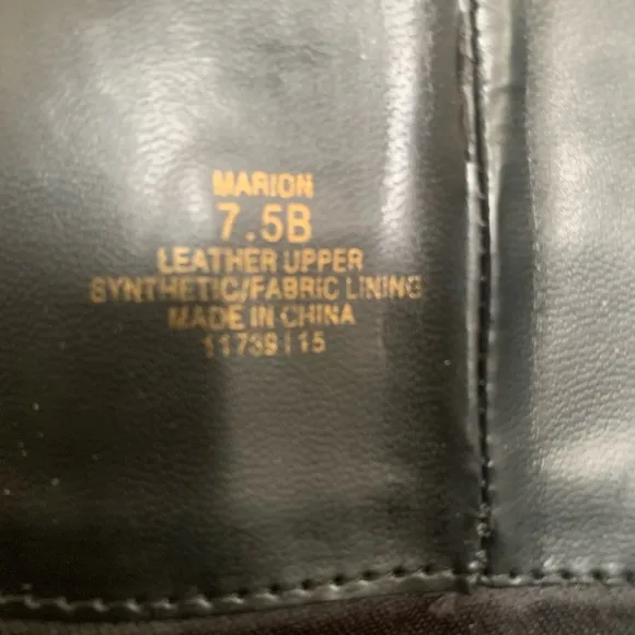 Womens Ralph Lauren Marion Black Leather Boots Size 7.5