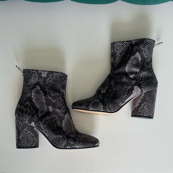 Women's Snakeskin Ankle Boots