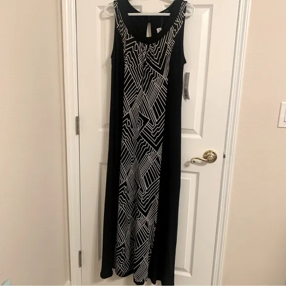 Women’s Tribal Geometric Design Maxi Dress