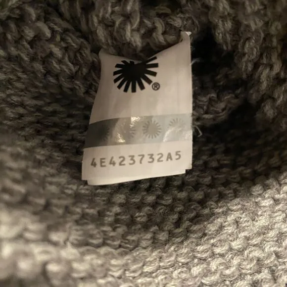 Women's UGG Purl Cardy Knit Gray 1094949 Boots Slip On Size 6 Lounge Comfortable