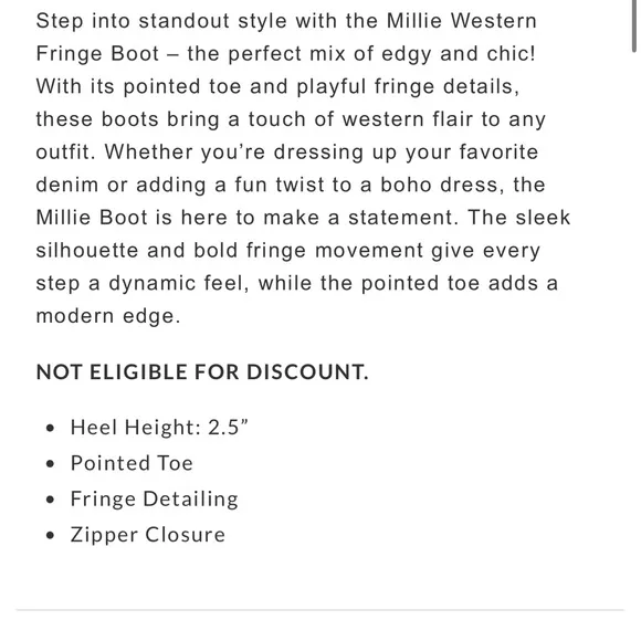 Women's Vici Western Millie Fringe Bootie