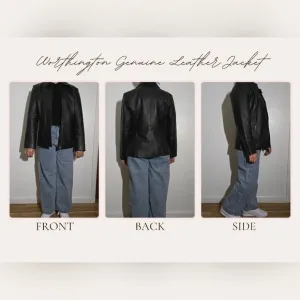 Worthington Genuine Leather Jacket-Vintage Inspired Dark Academia Style Timeless