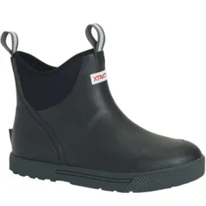XTRATUF MEN'S WHEELHOUSE 6 INCH ANKLE DECK BOOT, BLACK, SIZE 10