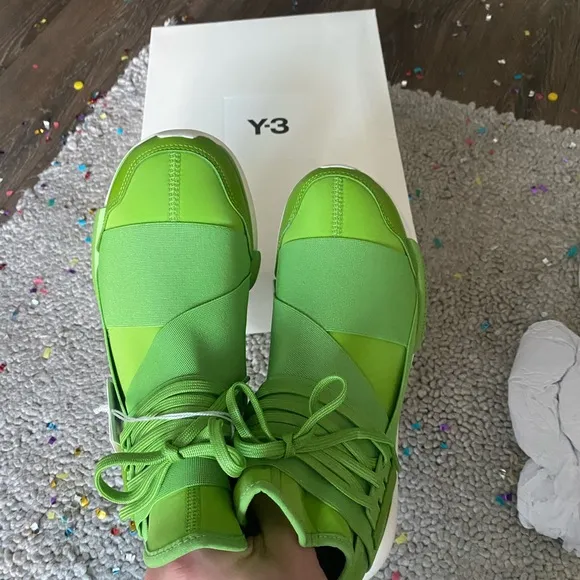 Y3 Qasa high green shoes 9-10