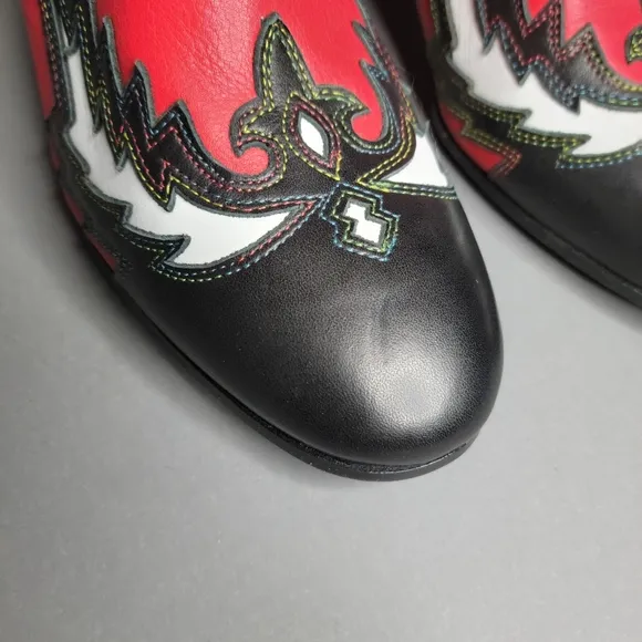 ZADIG &amp; VOLTAIRE Red Trouble Flame Ankle Boots