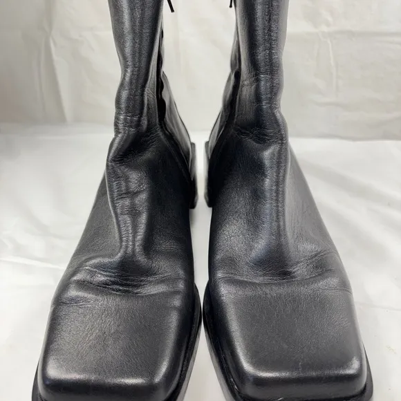 Zara boots square toe and heel leather
