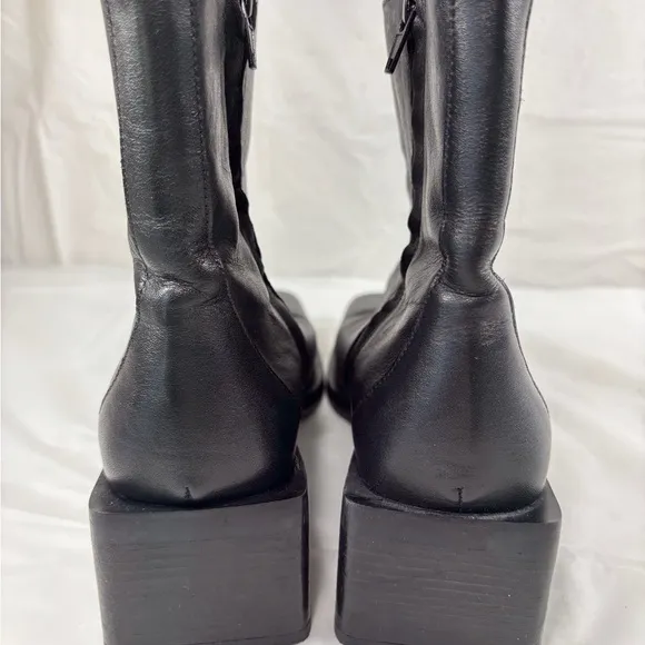 Zara boots square toe and heel leather