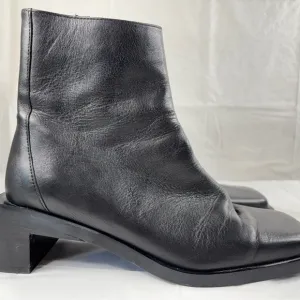 Zara boots square toe and heel leather