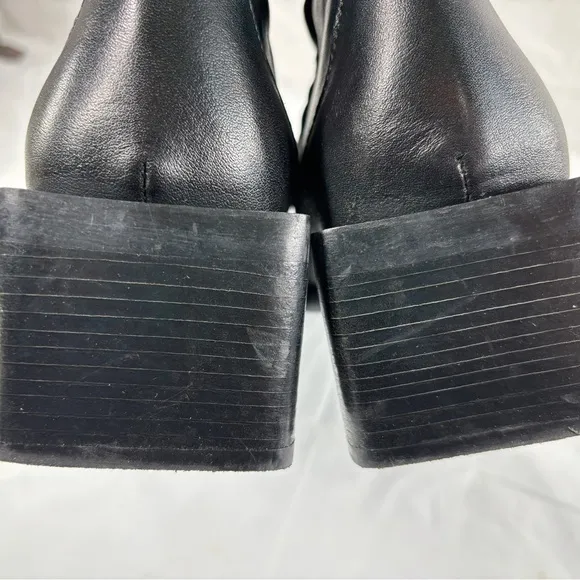 Zara boots square toe and heel leather