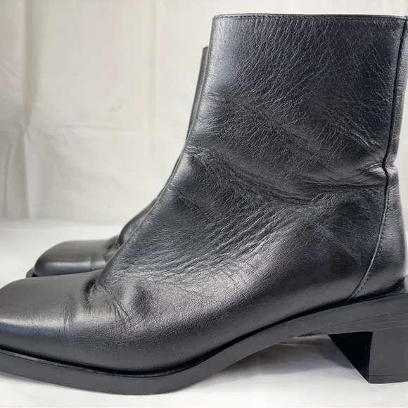 Zara boots square toe and heel leather