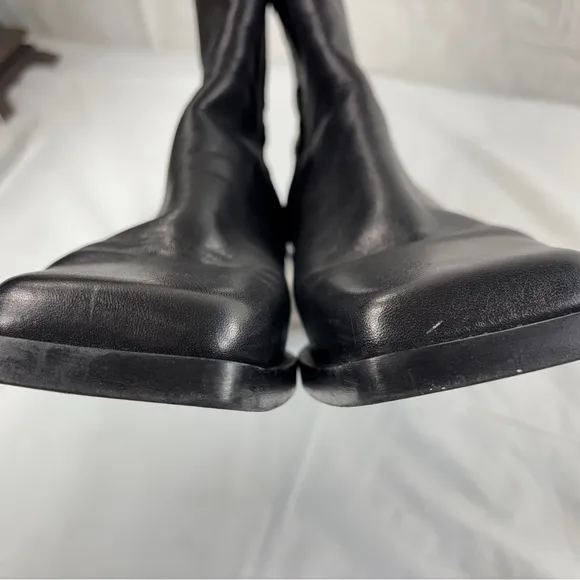 Zara boots square toe and heel leather