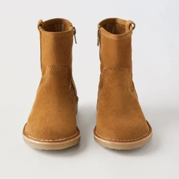Zara Boys Leather Ankle Boots