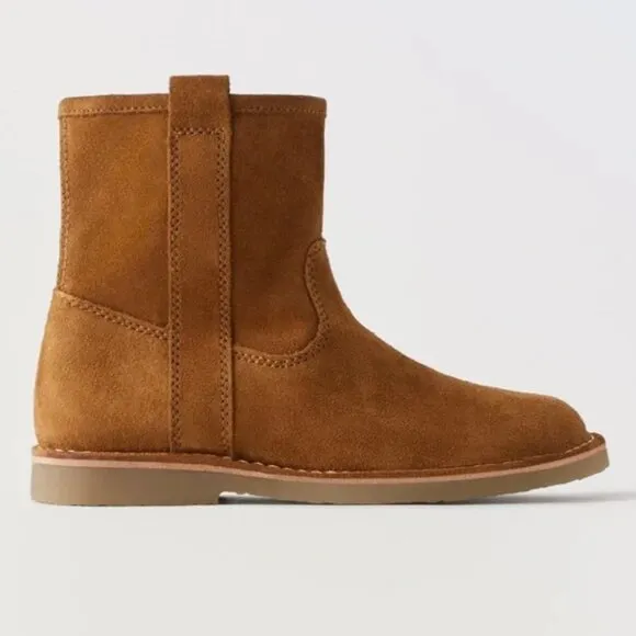 Zara Boys Leather Ankle Boots