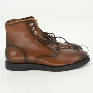 ZARA Brown Leather Ankle Boots