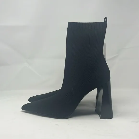 ZARA FABRIC HEELED ANKLE BOOTS SZ 9 EU 40