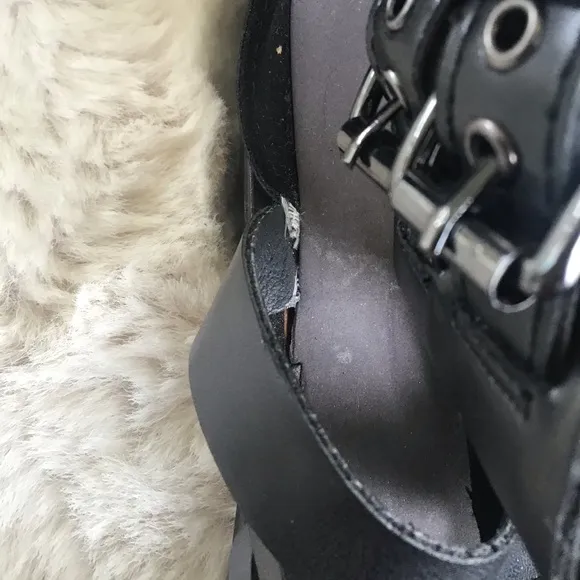 Zara gladiator pointy ankle buckles black sandals