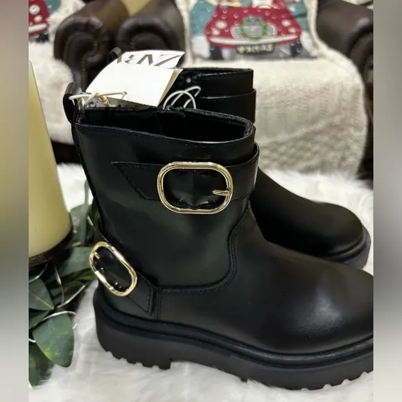 Zara Kids Buckle Ankle Boots