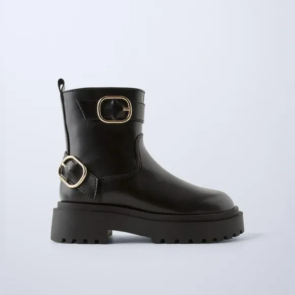 Zara Kids Buckle Ankle Boots