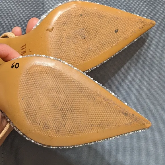 Zara Pearl Heel slingbacks