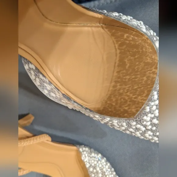 Zara Pearl Heel slingbacks