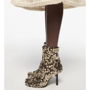 Zara sequin ankle boots