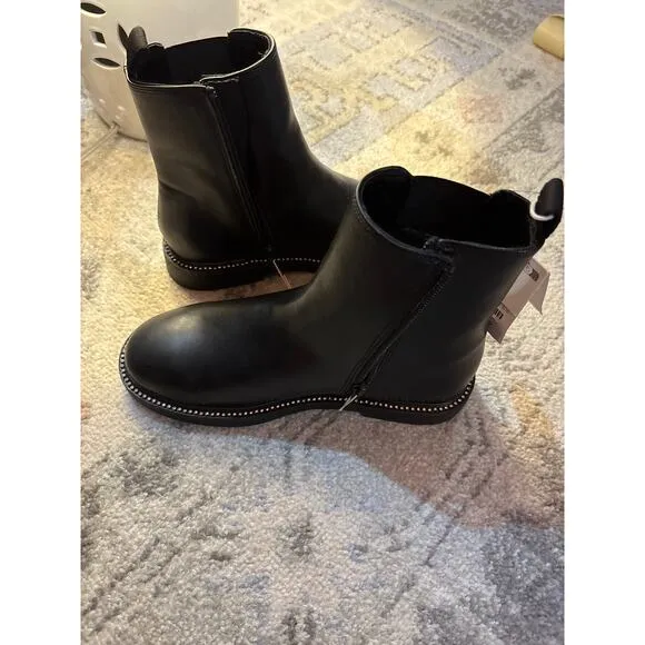 Zara Size 4 Crystal Studded Ankle Boots
