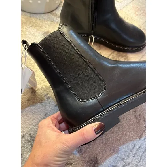 Zara Size 4 Crystal Studded Ankle Boots