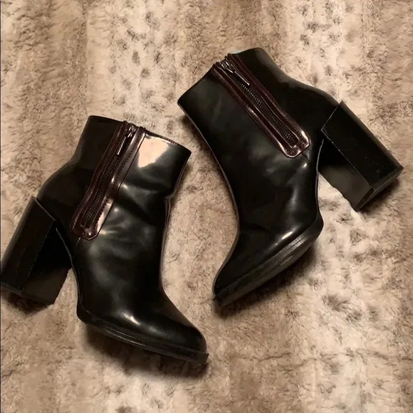 Zara Trafaluc Patent Ankle Boots