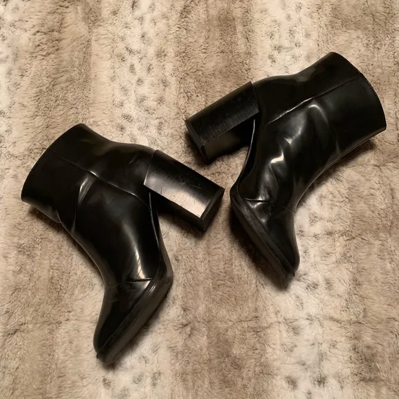 Zara Trafaluc Patent Ankle Boots
