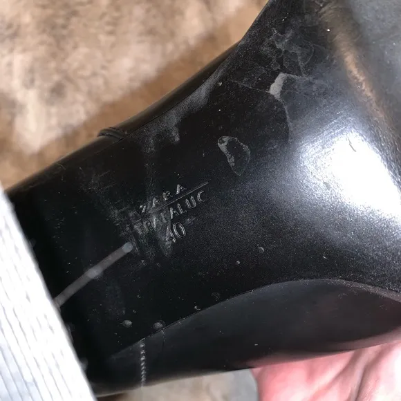 Zara Trafaluc Patent Ankle Boots