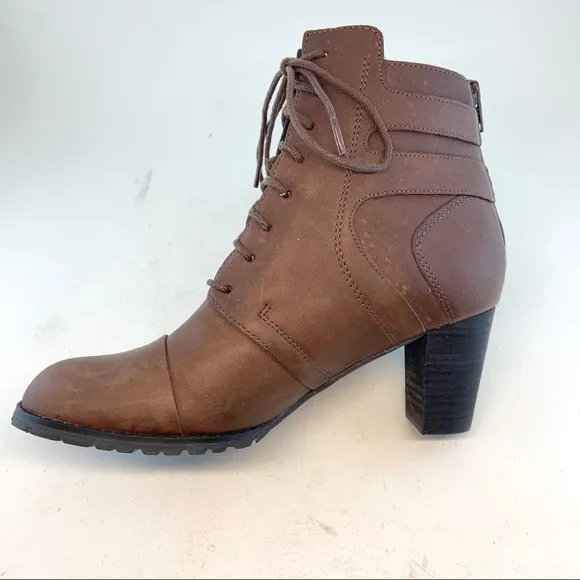 Ziera Umber Kiki Lace Zipper Boots 37 6.5 7 WIDE