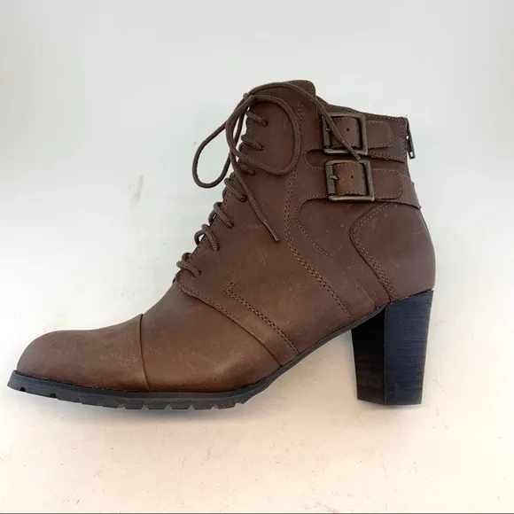 Ziera Umber Kiki Lace Zipper Boots 37 6.5 7 WIDE