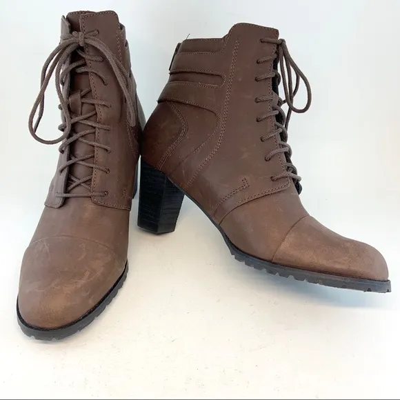 Ziera Umber Kiki Lace Zipper Boots 37 6.5 7 WIDE
