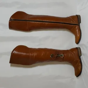 Ziva D'Or Women's Handmade in Israel Genuine Leather Embellished Over Knee Boots